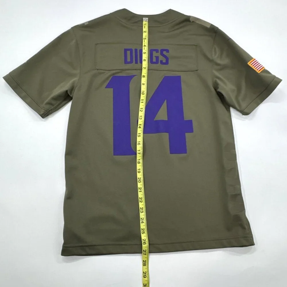 Nike NFL Stefon Diggs #14 Jersey Minnesota Vikings Salute to Service Youth Large